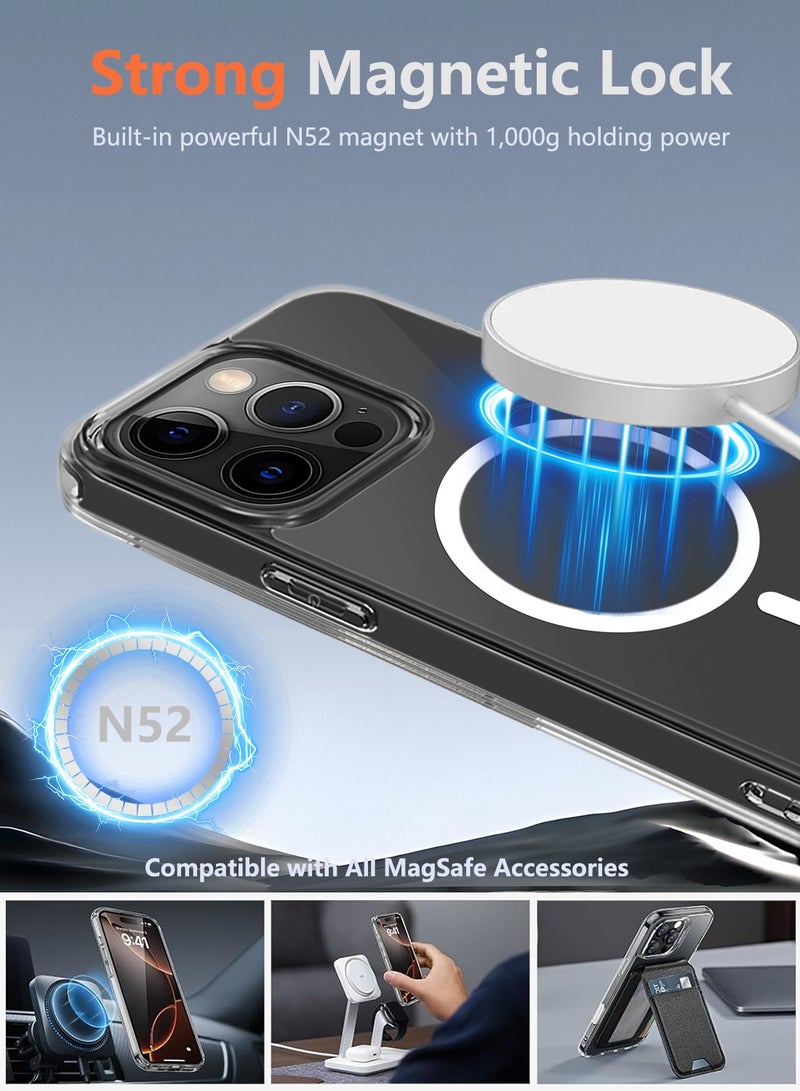 CLPURE iPhone 15 Pro Max Case, Compatible with MagSafe, Anti-Yellowing and Anti-Scratch, Rugged Shockproof Protective Bumper Transparent Cases  for iPhone 15 Pro Max, Clear  - Image 3