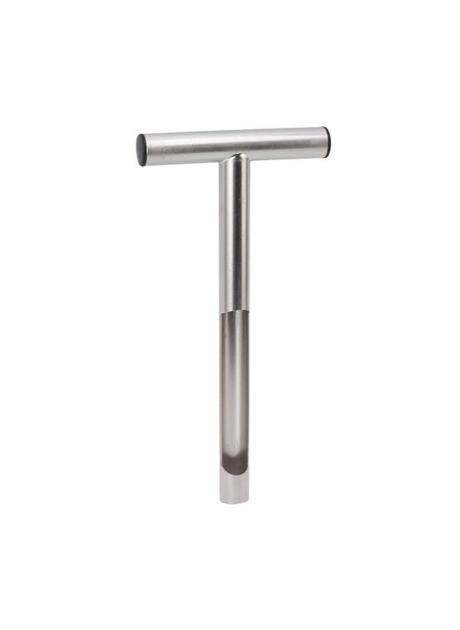 NIBEMINENT Soil Sampler Probe 304 Stainless Steel Protable T Handle Soil Sampling Tool for Farm Garden Lawn 12in  - Image 1