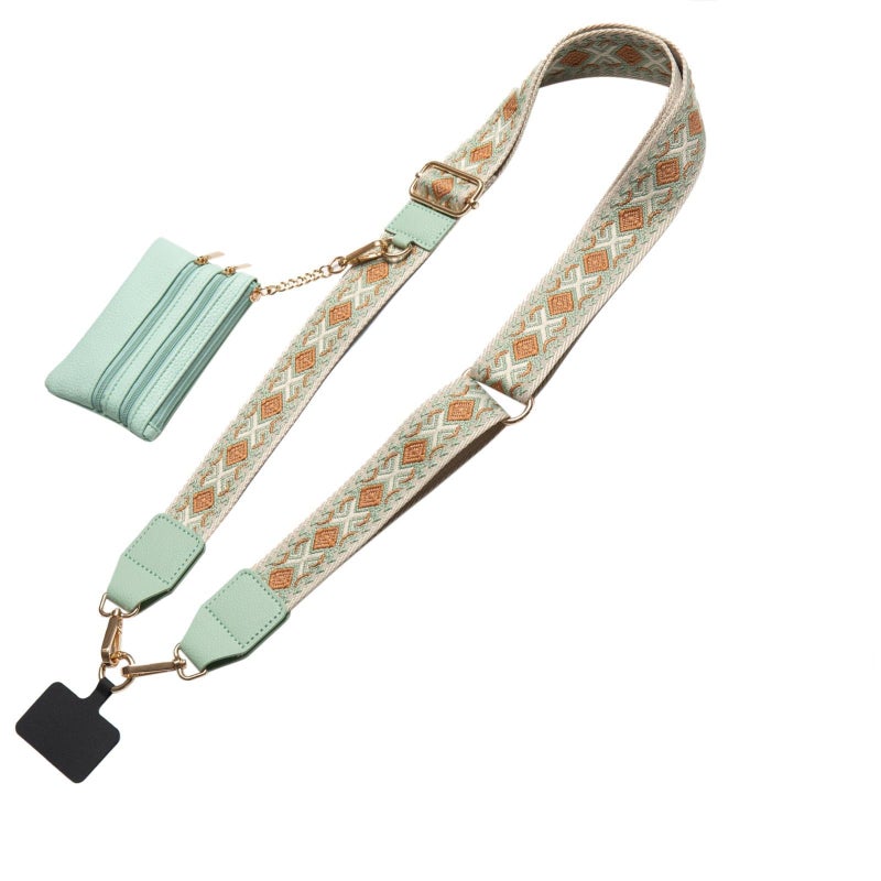 CUEDM Cell Phone Lanyard Crossbody,Adjustable Cell Phone Strap with Detachable Wristlet for Hands-Free Occasions,Clip and Go Strap for Phone with Wallet Crossbody - Image 1