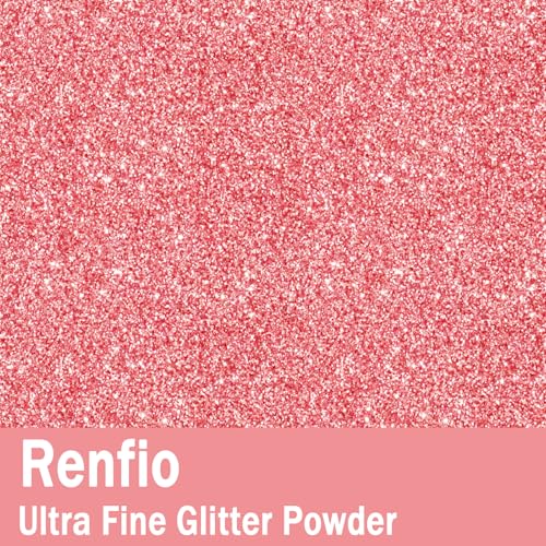 Renfio Ultra Fine Glitter Powder Metallic Resin Glitter 2.11 Oz (60g) PET Flakes Crafts Sequins 1/128" 0.008" 0.2mm Epoxy Chips Flakes for Tumblers Slime Roses Decoration - Carmine - Image 2