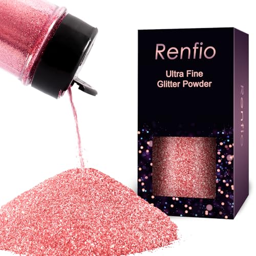 Renfio Ultra Fine Glitter Powder Metallic Resin Glitter 2.11 Oz (60g) PET Flakes Crafts Sequins 1/128" 0.008" 0.2mm Epoxy Chips Flakes for Tumblers Slime Roses Decoration - Carmine - Image 1