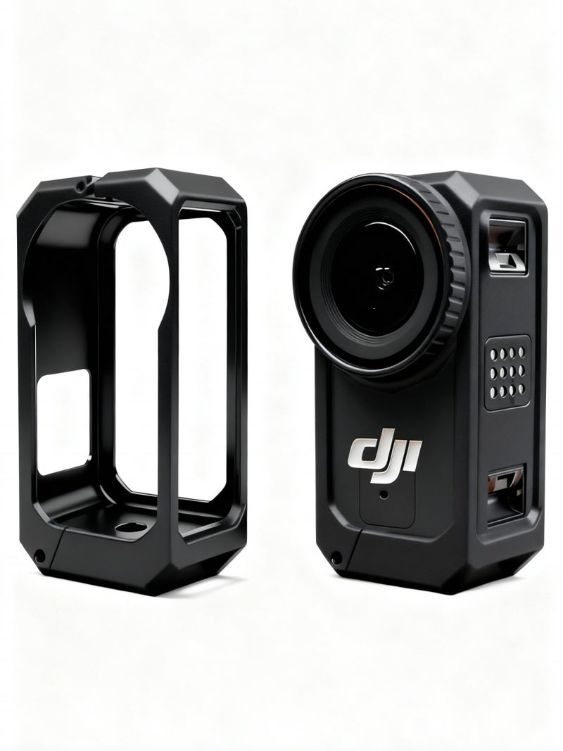 iDaPro Camera Cage for DJI Osmo Nano Lightweight Aluminum Protective Frame with 1420 Threaded Hole and Cold Shoe Mount Full Button Access Magnetic Compatible for Vlogging Travel - Image 2