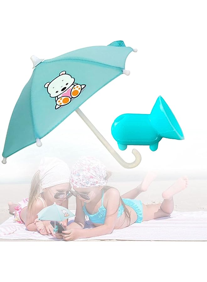 Excefore Stand, Phone Umbrella Suction Cup Stand, Universal Adjustable Phone Sun Shade Phone Stand for Outdoor Sun Visor Anti-Refection Block Glare (Blue) - Image 1