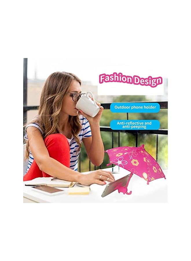 Excefore Stand, Phone Umbrella Suction Cup Stand, Universal Adjustable Phone Sun Shade Phone Stand for Outdoor Sun Visor Anti-Refection Block Glare (Blue) - Image 2