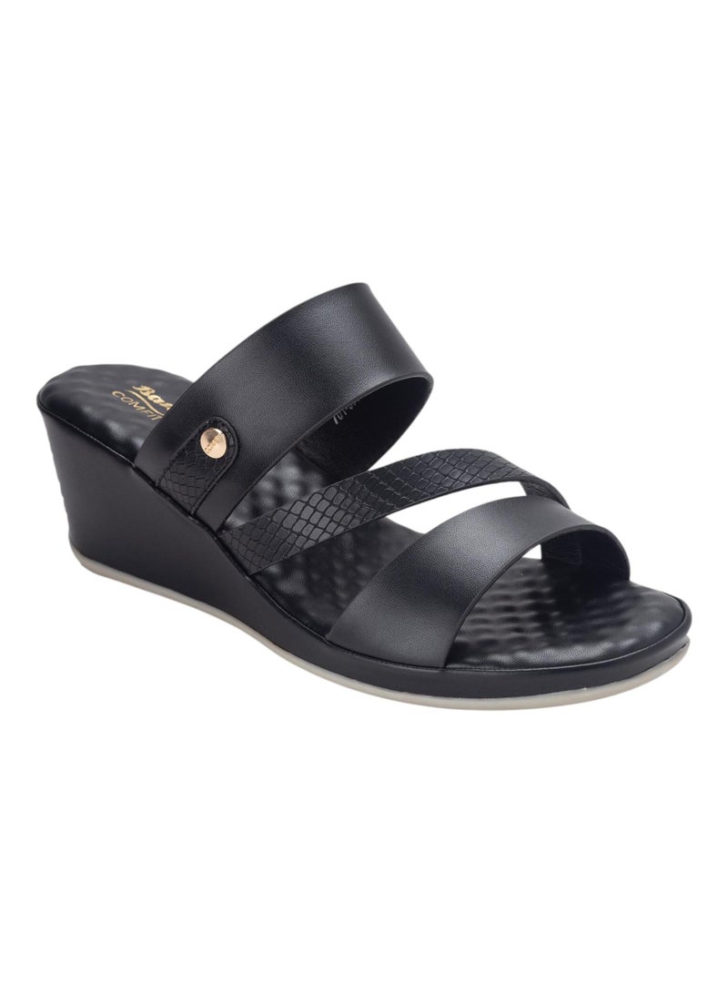 Bata Comfit Casual Wedge Slip On Sandals - Image 1
