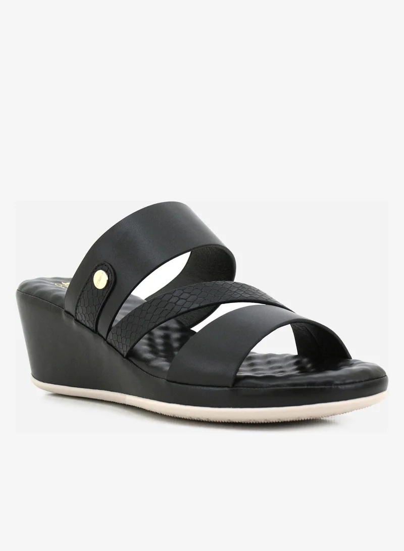 Bata Comfit Casual Wedge Slip On Sandals