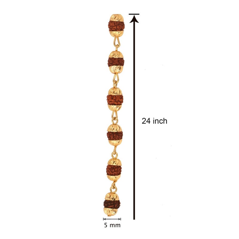 Mahi Rudraksh Mala Long Chain for Men (PACN1100216PR) - Image 3
