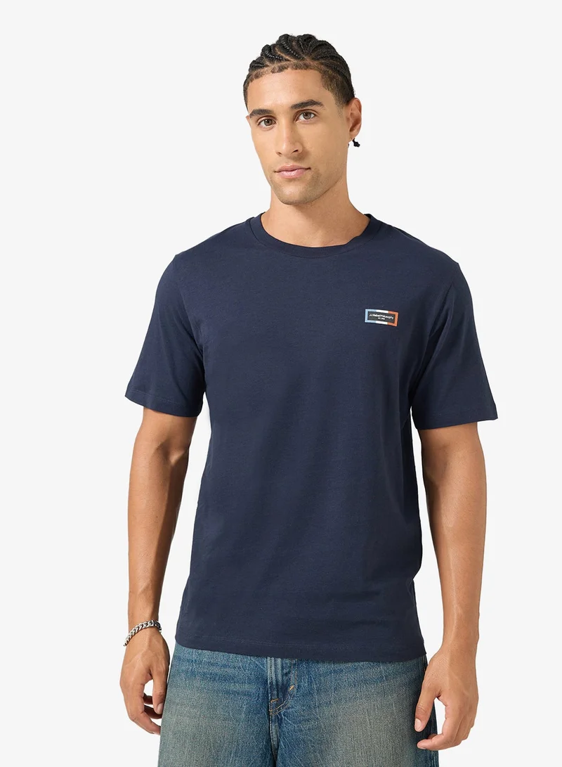 JJ Rebel Logo Regular Fit Crew Neck T-Shirt