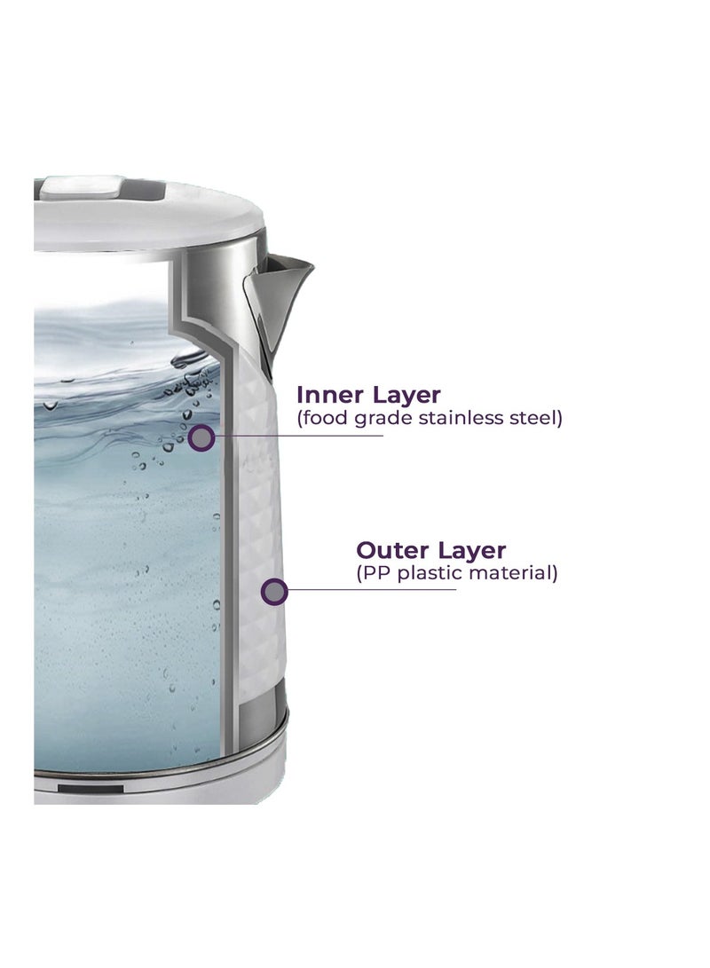 BENKING Electric Water Kettle Boiler Electric Tea Kettle Auto Shutoff Double Layered Cool Touch Outer Body  Cool Touch Electric Kettle (1.8L)  - Image 3