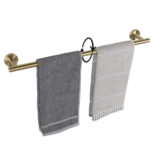 TocTen Bath Towel Bar - Thicken SUS304 Stainless Steel Bathroom Towel Holder, Towel Rod for Bathroom Heavy Duty Wall Mounted Towel Rack Hanger (24IN, Gold) - Image 1