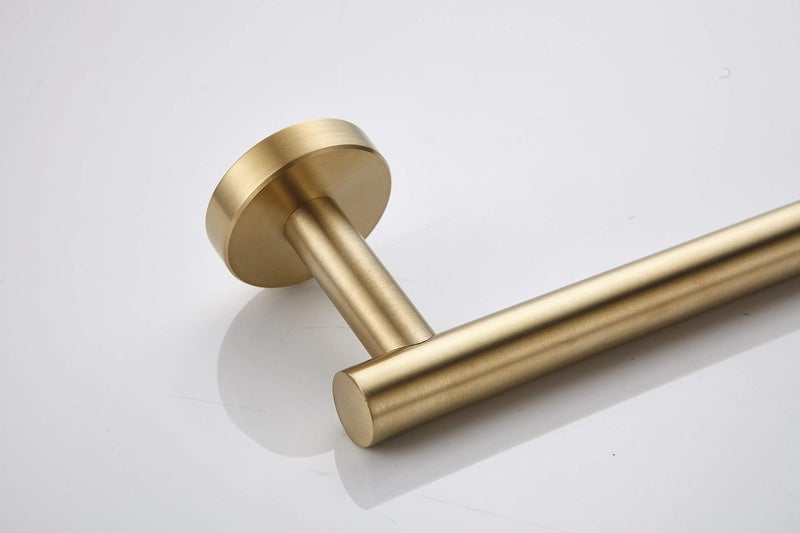 TocTen Bath Towel Bar - Thicken SUS304 Stainless Steel Bathroom Towel Holder, Towel Rod for Bathroom Heavy Duty Wall Mounted Towel Rack Hanger (24IN, Gold) - Image 4