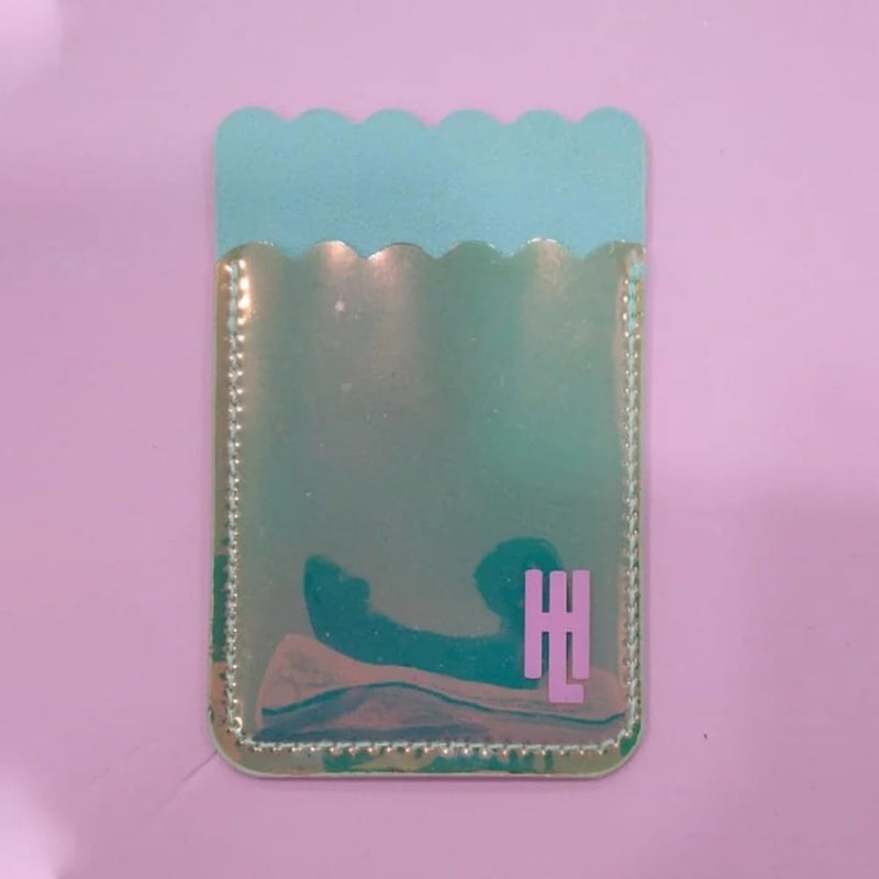 Hamster London Holo Phone Pocket | Stylish Adhesive Phone Pocket for Cards & Cash | Holographic Design (Abstract) - Image 3