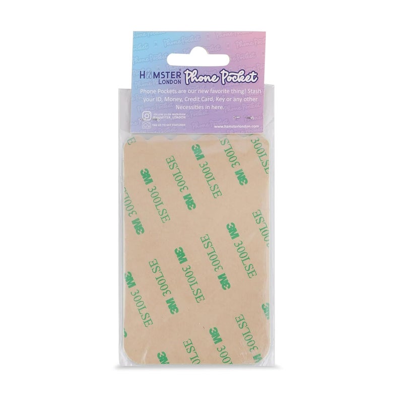 Hamster London Holo Phone Pocket | Stylish Adhesive Phone Pocket for Cards & Cash | Holographic Design (Abstract) - Image 4