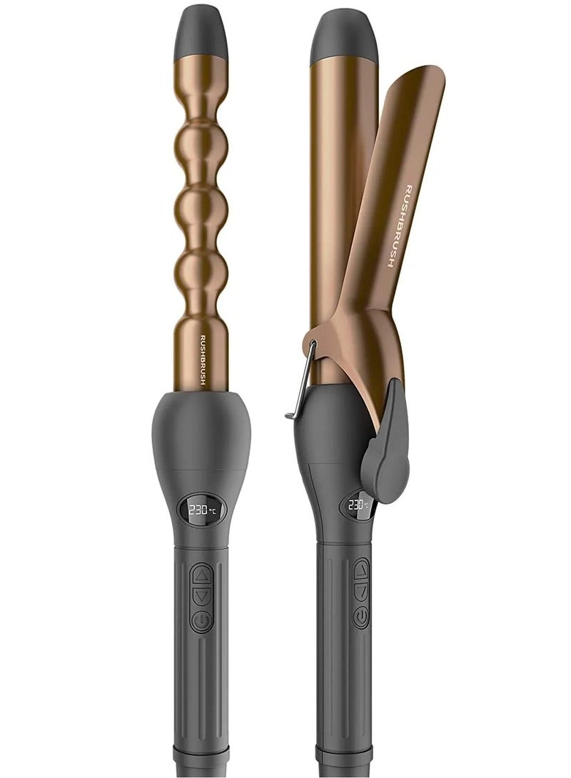 راش براش مكواة تجعيد الشعر راش براش 3IN1 ، ألواح من سيراميك التورمالين ،230° ،برونز - Image 2