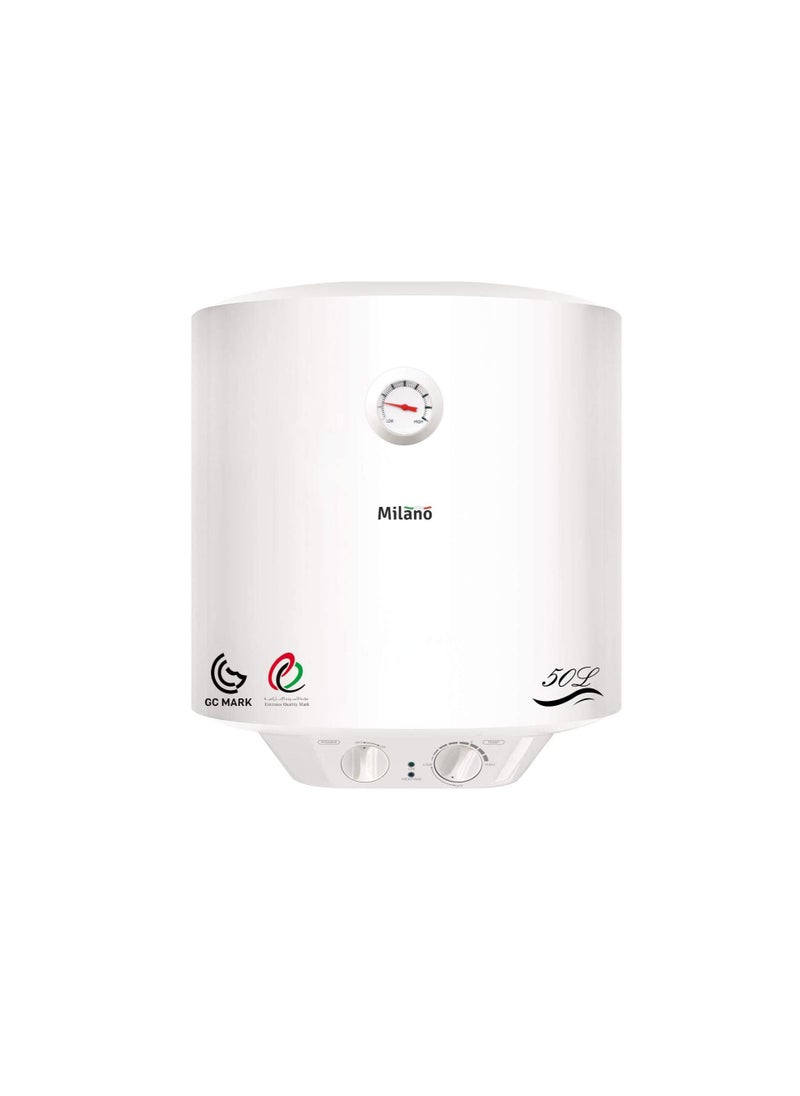 DANUBE HOME Danube Home Milano Electric Water Heater Vertical, White, 50 Liter - 450 x 558 mm  - Image 2
