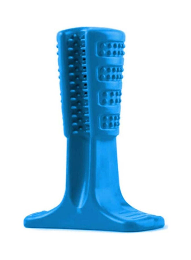 NIBEMINENT 1Pc Silicone Bristly Pet Dog Toothbrush Puppy Stick Teeth Cleaning Bushy Bite Toy Blue