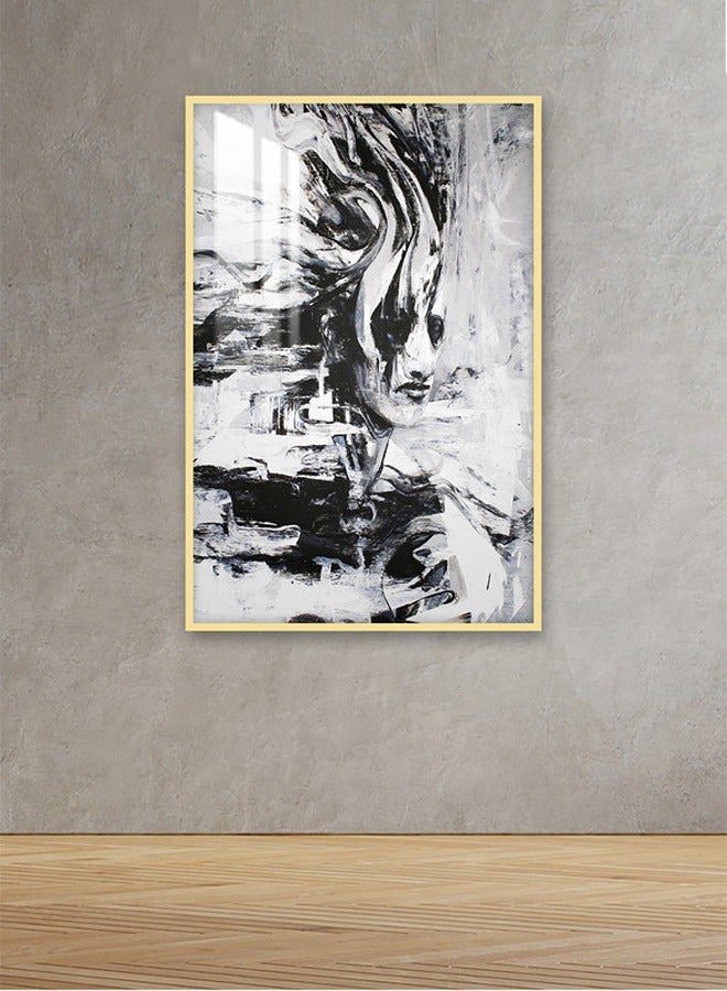 Marktna Decorative Wall Art Painting 120X80Cm With An Abstract Design Black Frame And A Transparent Acrylic Layer 0.5Kg  - Image 1