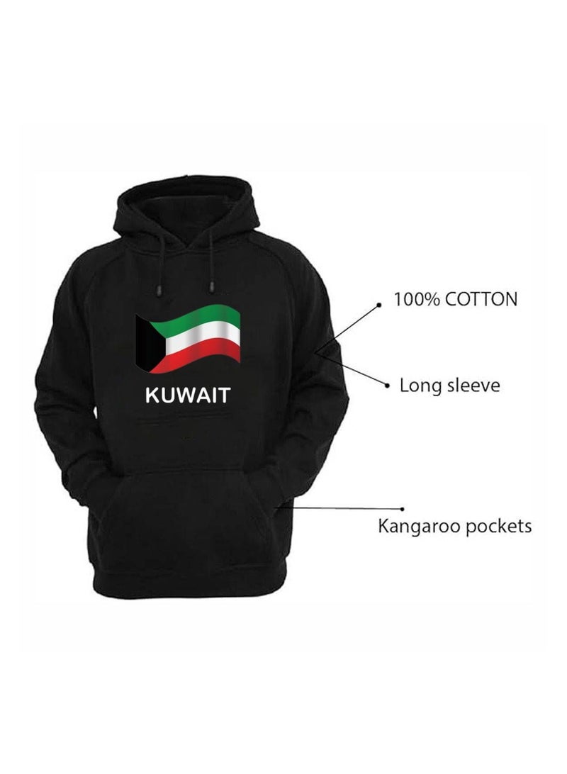 Kuwait Skyline Hoodie-Soft Cotton Pullover-Casual Fashion Hoodie For Men And Women-Long Sleeve With Pockets-Perfect For Travel - Image 5