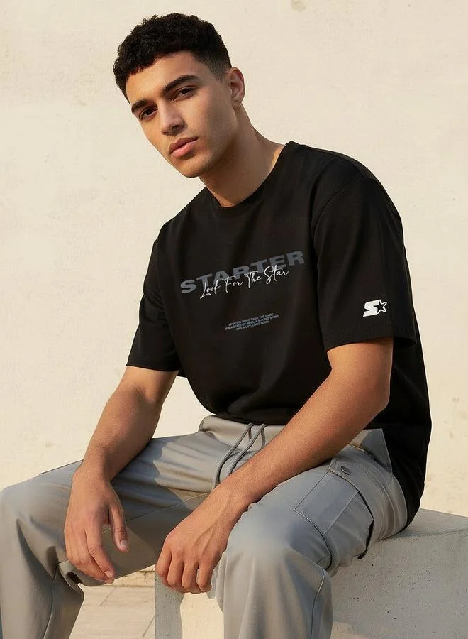 STARTER Starter Men Regular Fit Crew Neck Short Sleeves Printed T-shirt