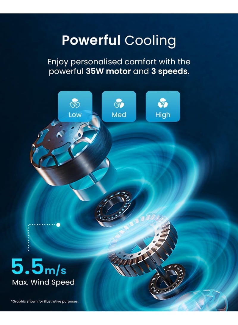 30" Tower Fan with 7-Hour Digital Timer, Remote Control, 3 Cooling Fan Modes & LED Light Indicator - Powerful & Energy-Efficient Electric Fan for Home and Office