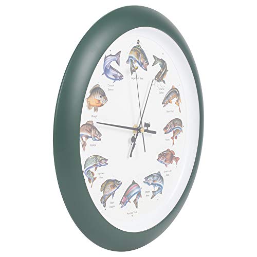 Mark Feldstein & Associates Mark Feldstein Splashing Gamefish Hourly Fishing Sounds Wall/Desk Clock, 13 Inch - Image 2