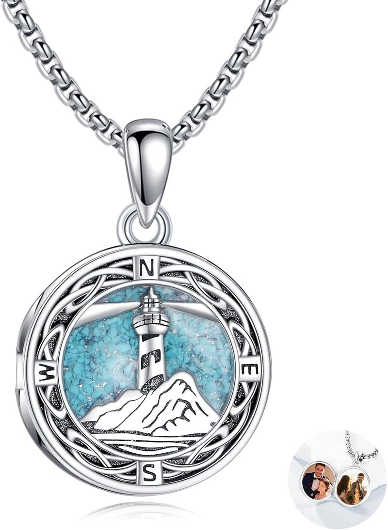 ONEFINITY Store Tree of Life Locket Necklace Sterling Silver Locket Necklace That Holds Pictures Tree of Life Locket Pendant for Women Wife Girlfriend - Image 1