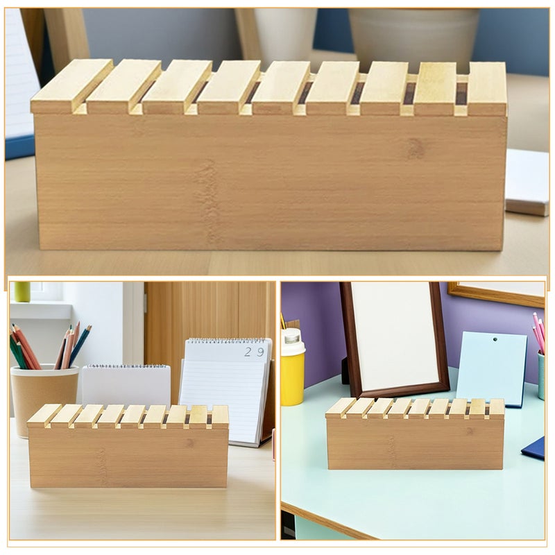 Cable Box: Desk Organizer And Cable Management Box Desktop Cord Organizer With Phone Holder Office And Home Use - Image 5