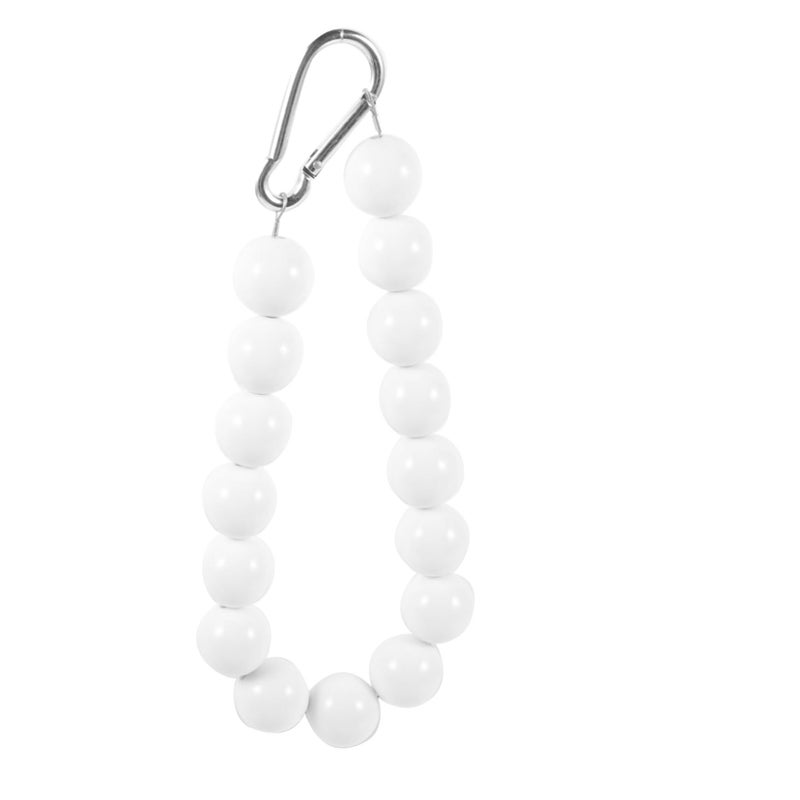 Flagpole Beaded Retainer Smooth Beads Design Guide Chain for Easy Installation Safe Use Internal External Halyard Flagpoles White - Image 1