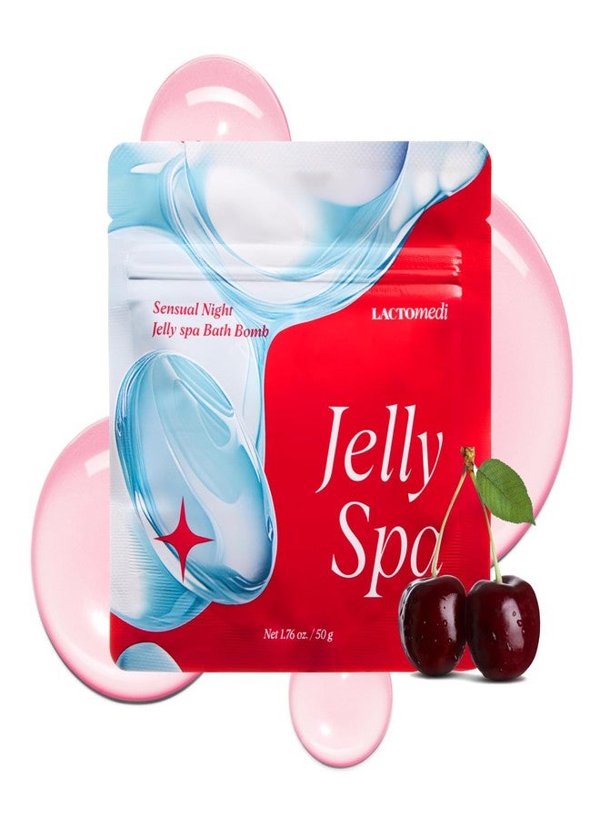 LACTOMEDI Jelly Spa Bath Bomb | Bath Slime for Couples | Romantic Cherry Scented Powder-to-Jelly Spa | pH-Balanced Formula with LACTO BVTC™ | 50g x 3EA - Image 1