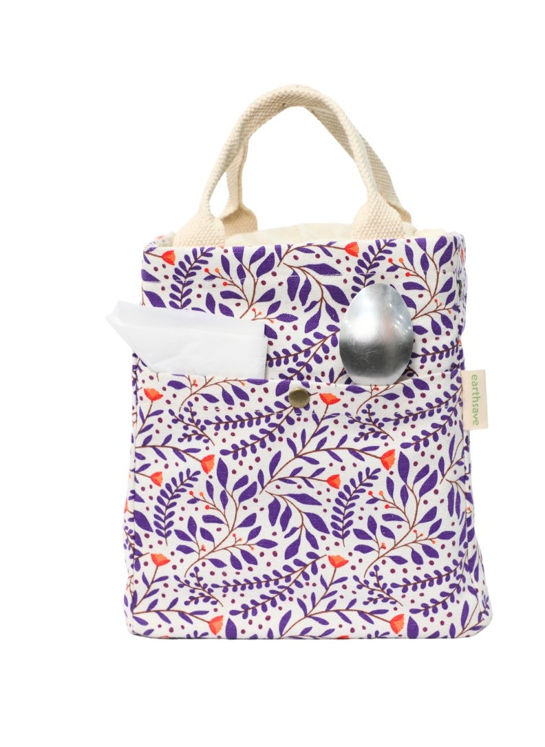 earthsave Earthsave Eco Insulated Lunch Bag for Office Men & Women | Lunch Box Bag for Kids | Canvas Tiffin Bags for School | Drawstring Lunch Bag  - Image 2