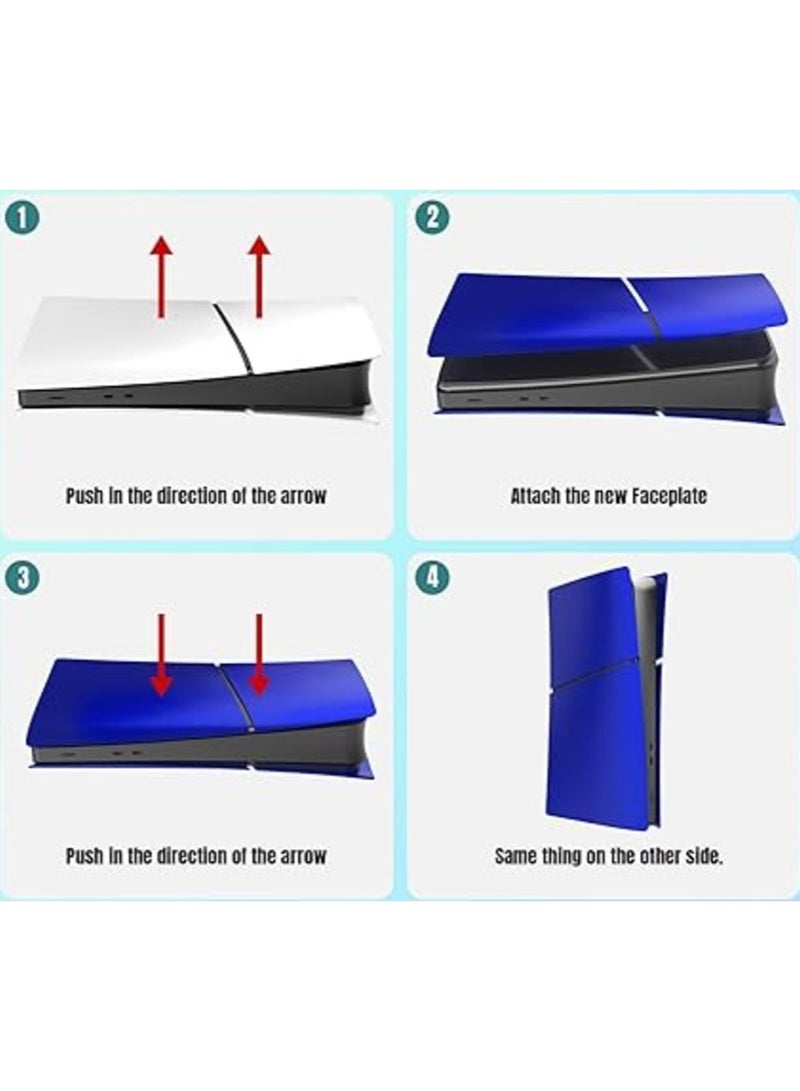 Slim Digital Edition Cover Plates for New PS5 Slim Console, Shell Panels Compatible with New PlayStation 5 Slim Accessories Protective Replacement Faceplate