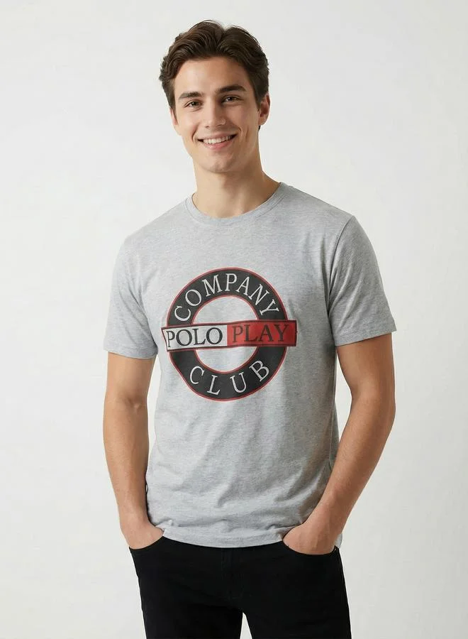 Polo Play Men Graphic Logo Crew Neck T-Shirt