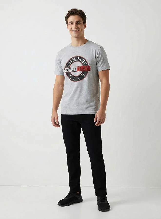 Polo Play Men Graphic Logo Crew Neck T-Shirt