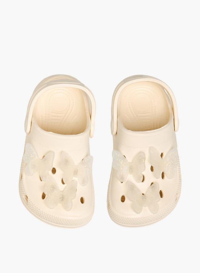 Aqua Girls Butterfly Applique Clogs - Image 1