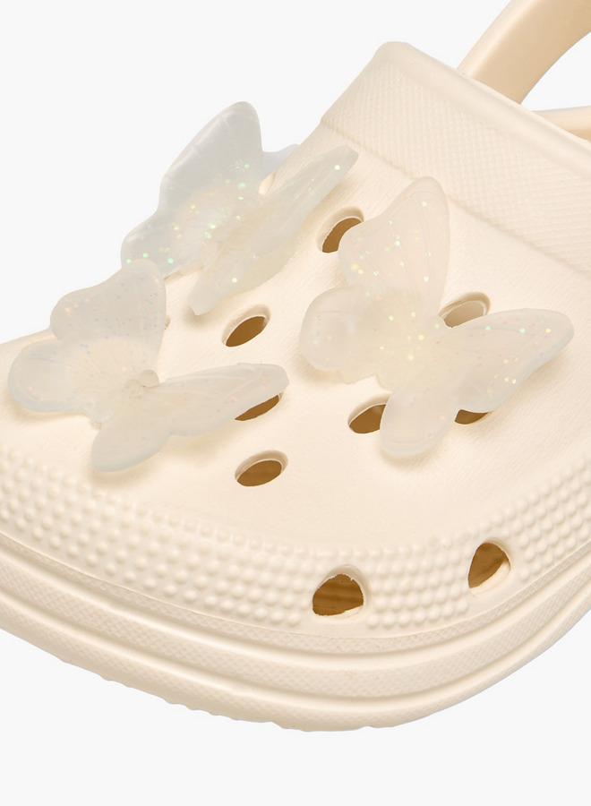 Aqua Girls Butterfly Applique Clogs - Image 4