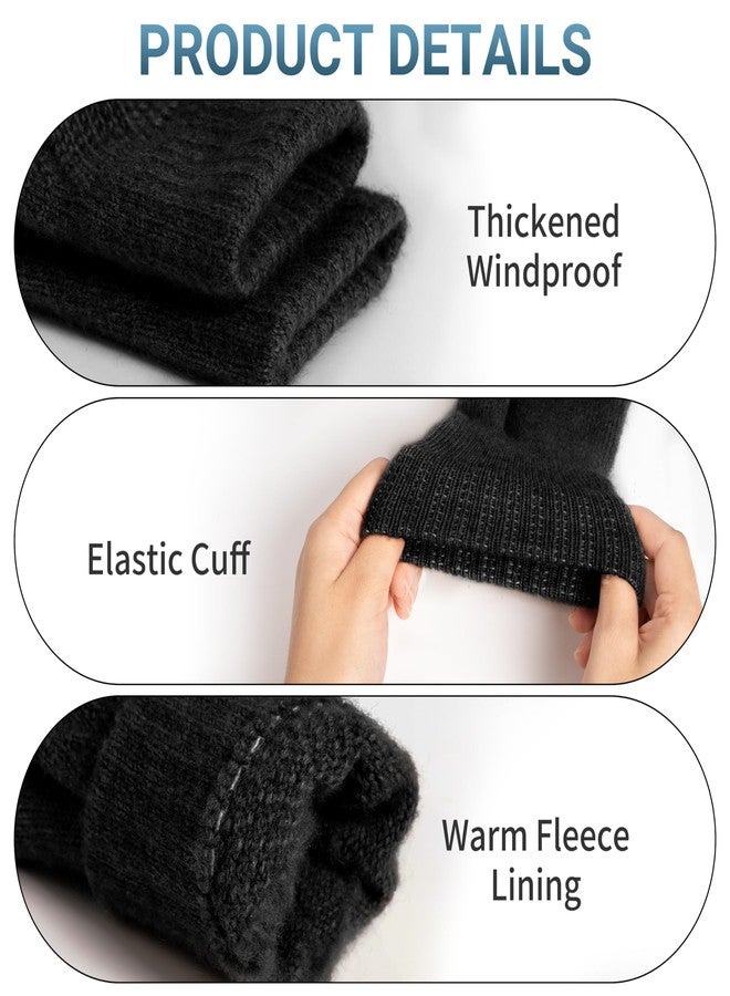 TOBEHIGHER Winter Gloves - Gloves for Women Cold Weather, Touch Screen Winter Gloves Women Warm Alpaca Fleece Knit Gloves, Pink, Medium (M) - Image 5