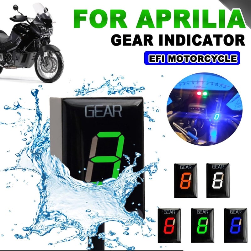 QASULER Motorcycle Gear Display Indicator - Red Bracket - Image 3