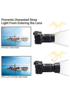 Y&D ET-60B Replacement Bayonet Lens Hood, Mount Hood for Canon RF-S 55-210mm F5-7.1 IS STM on EOS R10 R50 R7 Camera - Replace Lenses  - Image 2