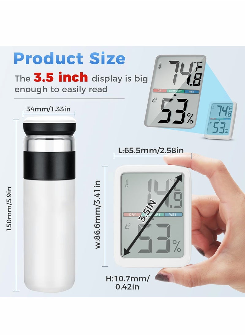 KASTWAVE - Digital Thermometer Hygrometer LCD Screen Room Thermometer Thermometer Hygrometer Indoor with High Accuracy Suitable for Greenhouse Home and Office Measuring Devices - Image 1