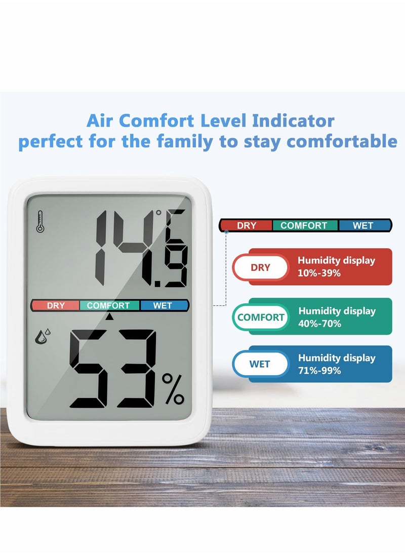 KASTWAVE - Digital Thermometer Hygrometer LCD Screen Room Thermometer Thermometer Hygrometer Indoor with High Accuracy Suitable for Greenhouse Home and Office Measuring Devices - Image 1
