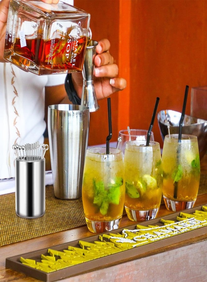 tchrules Cocktail Picks, 16Pcs Metal Martini Picks, Reusable Stainless Steel Drink Stick with Storage Cup, Bloody Mary Skewers for Appetizers Sandwiches, BBQ Snacks, Olives Fruits - Image 5