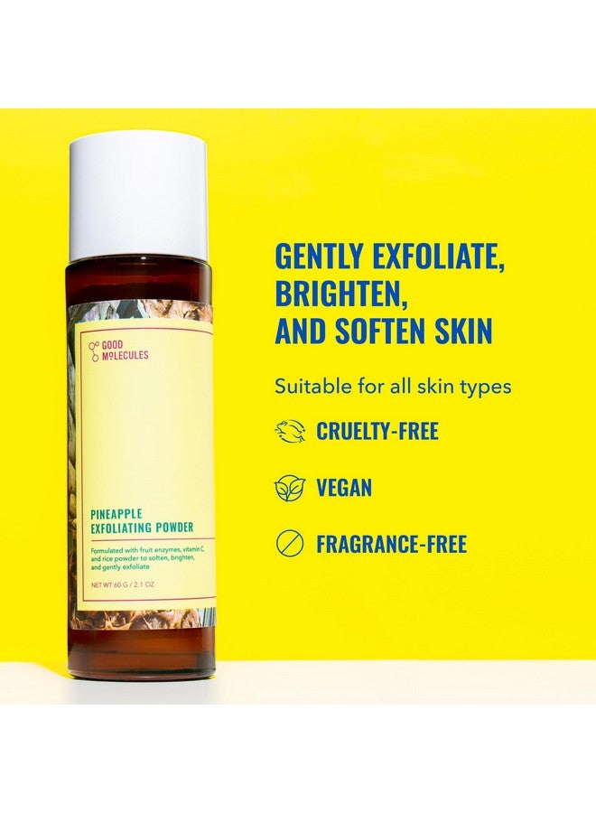 مسحوق تقشير الأناناس من جود موليكلز - مقشر لطيف للوجه مع إنزيمات، منظف مضاد للشيخوخة وخالي من الكحول - للعناية ببشرة الوجه - Image 2