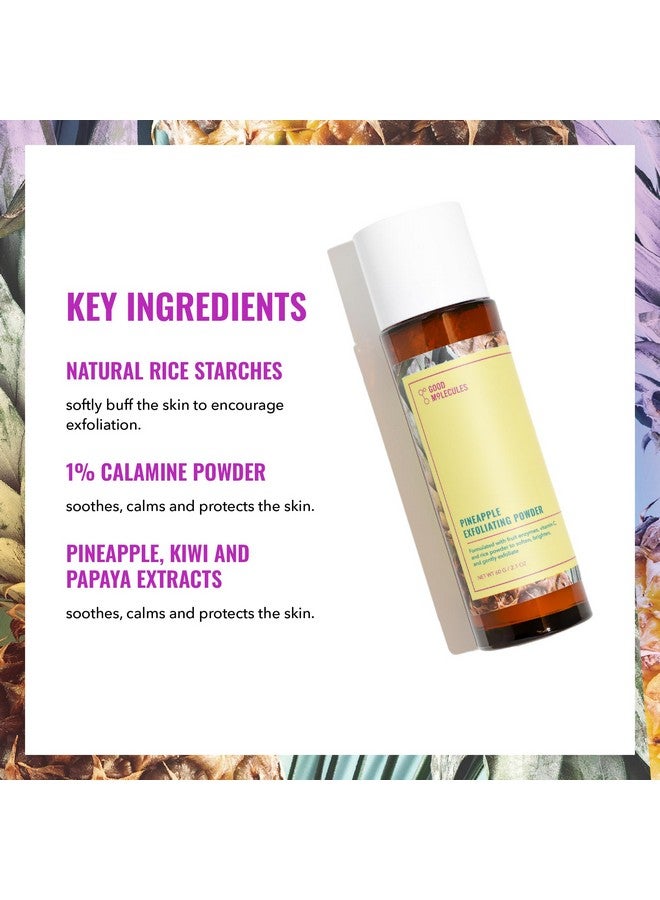 مسحوق تقشير الأناناس من جود موليكلز - مقشر لطيف للوجه مع إنزيمات، منظف مضاد للشيخوخة وخالي من الكحول - للعناية ببشرة الوجه - Image 3