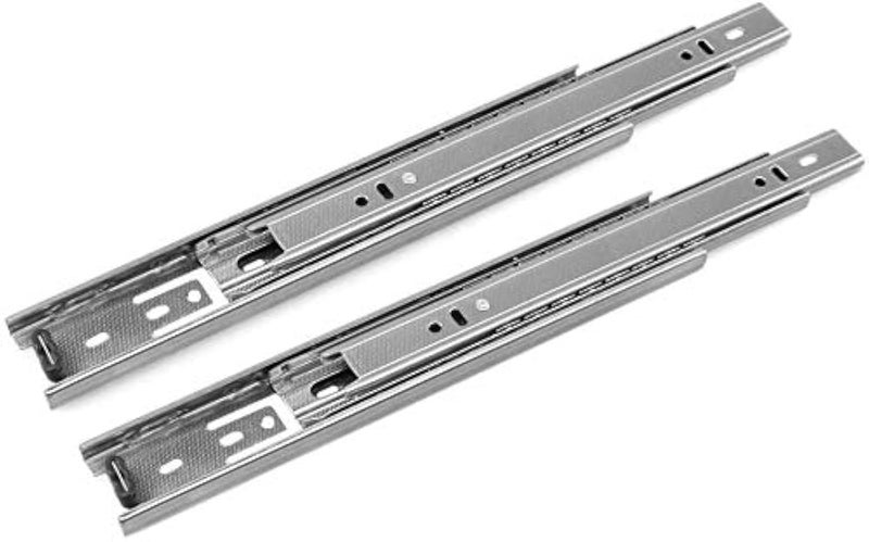 Urbest Ball Bearing Drawer Slides Full Extension 12 Inch Telescopic Slider For Cabinet, 1Pair (12-Inch) - Image 1