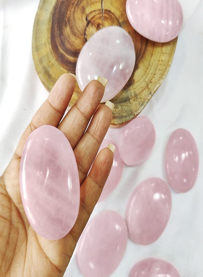 Shubhanjali Crystal Palm Stone for Meditation, Reiki, Feng Shui & Vastu | Natural Rose Quartz Crystal Stone of Love & Emotional Harmony | Crystal Showpiece Decoration for Home Decor & Spiritual Gifting - Image 5