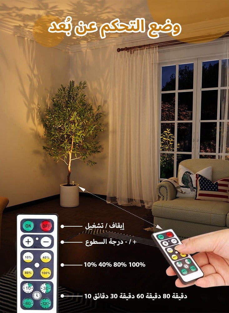 فلوكسهوم عبوتان من مصابيح الحائط اللاسلكية، أضواء كشاف LED داخلية، مصابيح سبوت فنية صغيرة مع مؤقت للتحكم عن بعد - إضاءة صغيرة خافتة للأعلى للنباتات تعرض اللوحة الفنية وخزانة الصور - Image 2