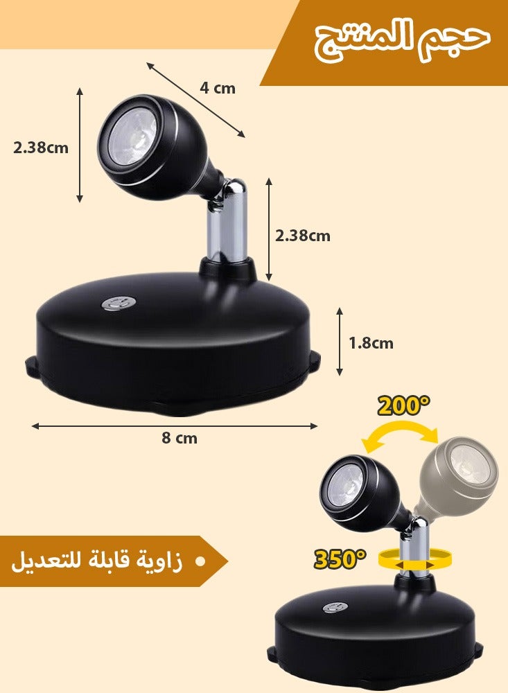 فلوكسهوم عبوتان من مصابيح الحائط اللاسلكية، أضواء كشاف LED داخلية، مصابيح سبوت فنية صغيرة مع مؤقت للتحكم عن بعد - إضاءة صغيرة خافتة للأعلى للنباتات تعرض اللوحة الفنية وخزانة الصور - Image 5