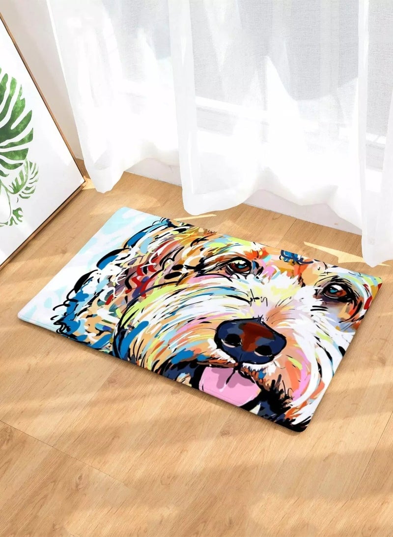 Generic Watercolor Dog Print Floor Mat  - Image 2