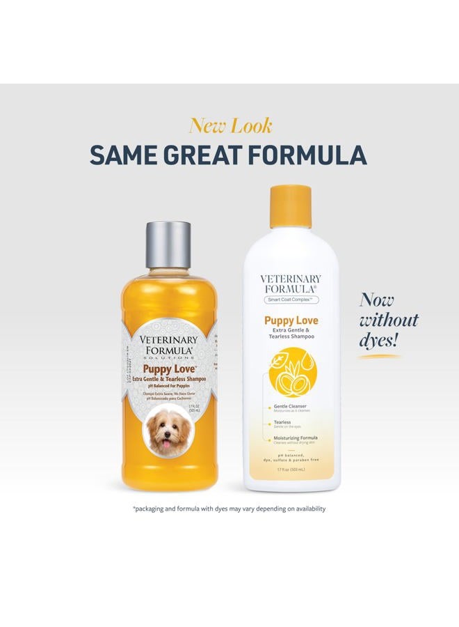 Veterinary Formula Solutions Puppy Love Extra Gentle Tearless Shampoo, 17 oz – Safe for Puppies Over 6 Weeks –Puppy Shampoo with Fresh Scent, Long-Lasting Clean – Cleanses Without Drying Delicate Skin - Image 2