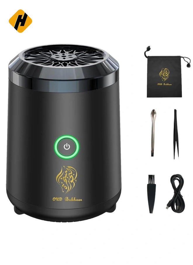 HuHa "Portable Electronic Bakhoor Burner – Mini Incense Burner, Rechargeable USB Aroma Diffuser, Car Incense Burner, Electric Arabic Incense Holder for Home Decoration"  - Image 1